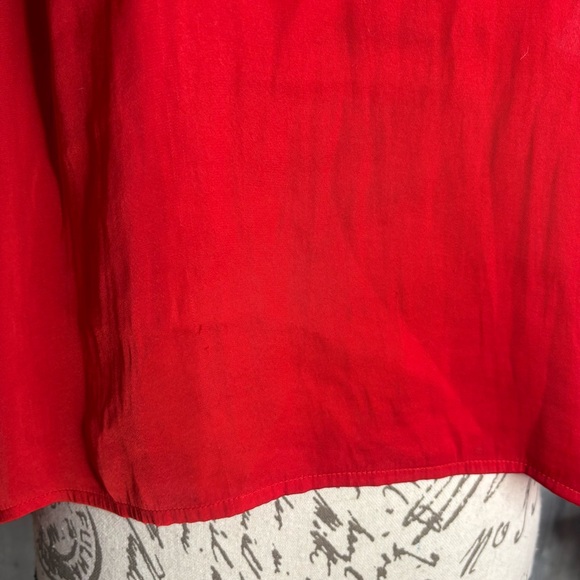 Free People Sleeveless Blouse Red Lace Open Back Women’s Size Medium - Picture 7 of 8